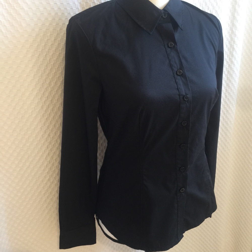 Laundry By Shelli Segal Black Button Down Shirt - Picture 4 of 16